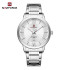 NAVIFORCE NF9254 Stainless Steel Luxury Fashion Elegant Business Luminous Calendar Quartz Watch For Men - White & Silver